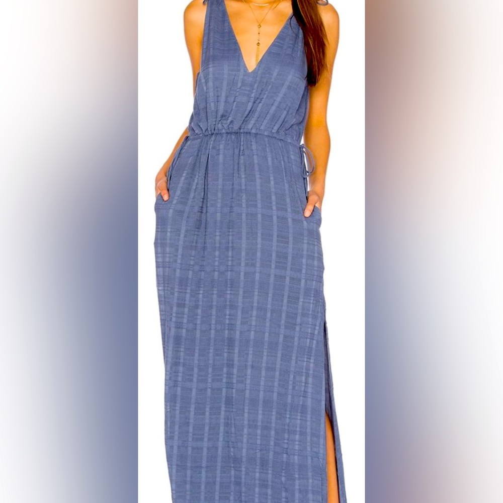 NWT REVOLVE The Jetset Diaries Destination Sleeveless Maxi Dress in Stormy Blue